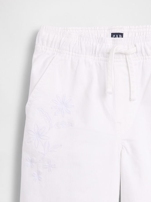 Image number 3 showing, Kids Mid Rise Pull-On Wide-Leg Jeans