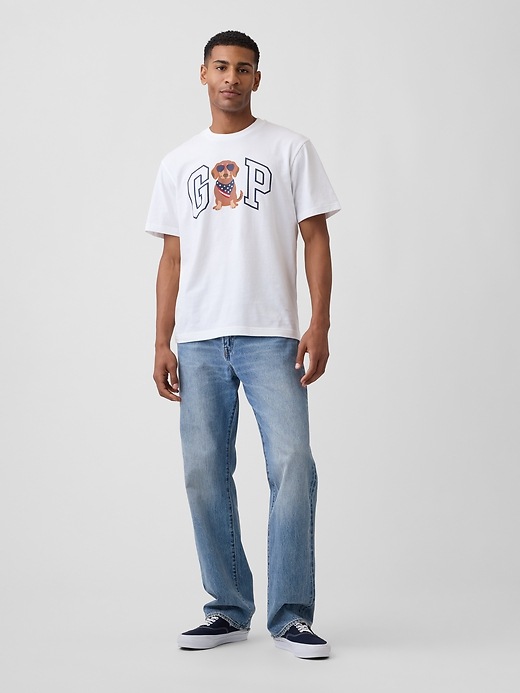 Image number 3 showing, Everyday Soft Relaxed Gap Americana Logo T-Shirt
