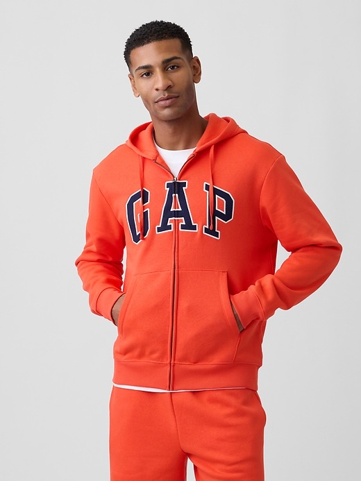 Image number 1 showing, Adult Relaxed Gap Logo Zip Hoodie