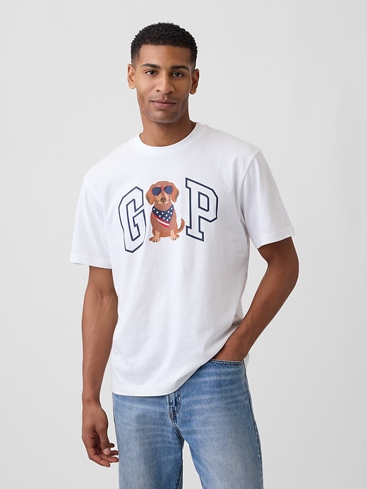 Image number 1 showing, Everyday Soft Relaxed Gap Americana Logo T-Shirt