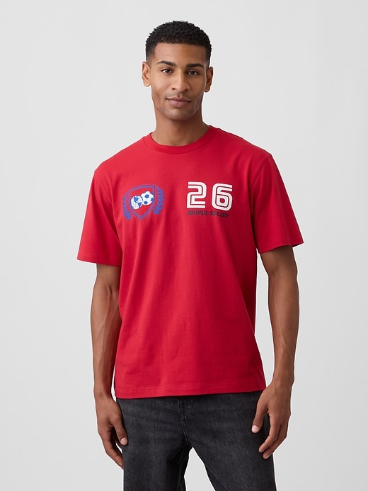 Image number 1 showing, Everyday Soft Relaxed Soccer Graphic T-Shirt