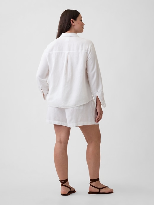 Image number 6 showing, 4" Pull-On Linen-Blend Shorts