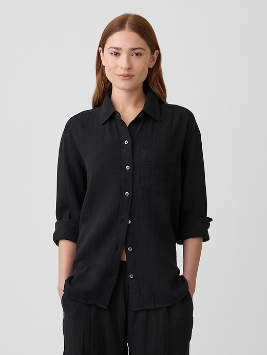 Image number 1 showing, Oversized Shirt in Gauze