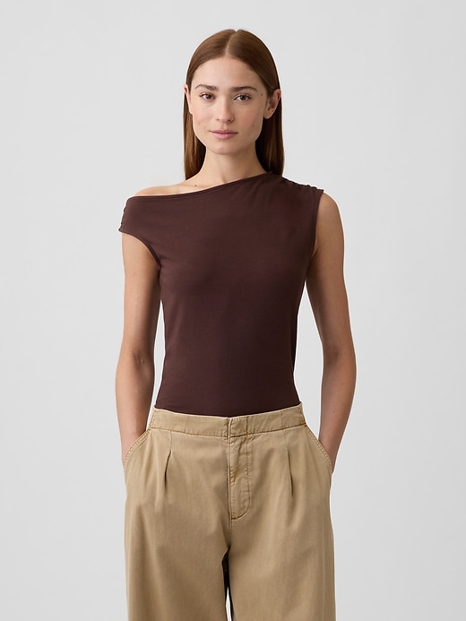 Image number 1 showing, Stretch Jersey Off-Shoulder Top