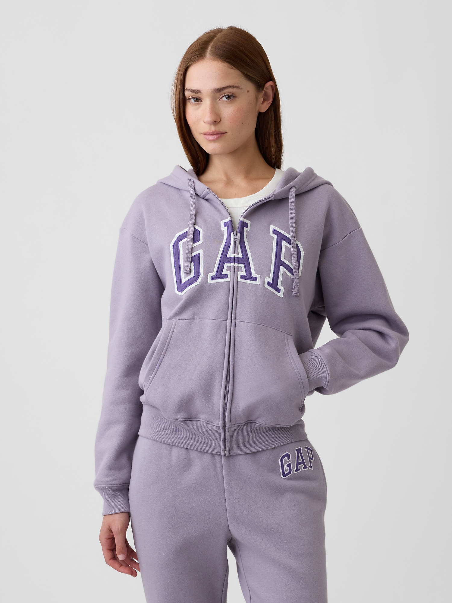 Relaxed Gap Logo Zip Hoodie