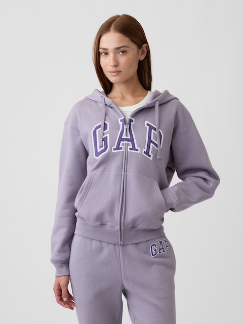 Relaxed Gap Logo Zip Hoodie