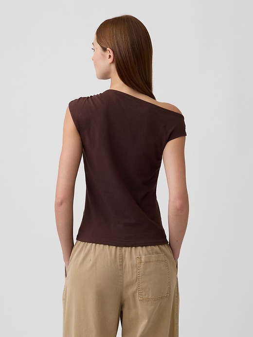 Image number 2 showing, Stretch Jersey Off-Shoulder Top