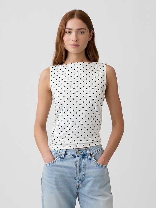 Image number 1 showing, Boatneck Tank Top