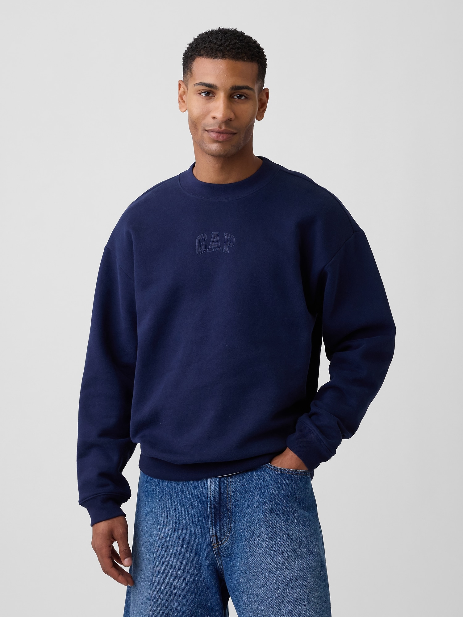 Adult Relaxed Gap Mini-Logo Sweatshirt
