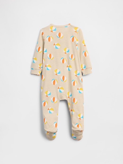 Image number 2 showing, Baby Print Two-Way Zip One-Piece