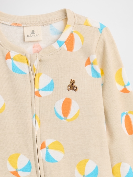 Image number 3 showing, Baby Print Two-Way Zip One-Piece