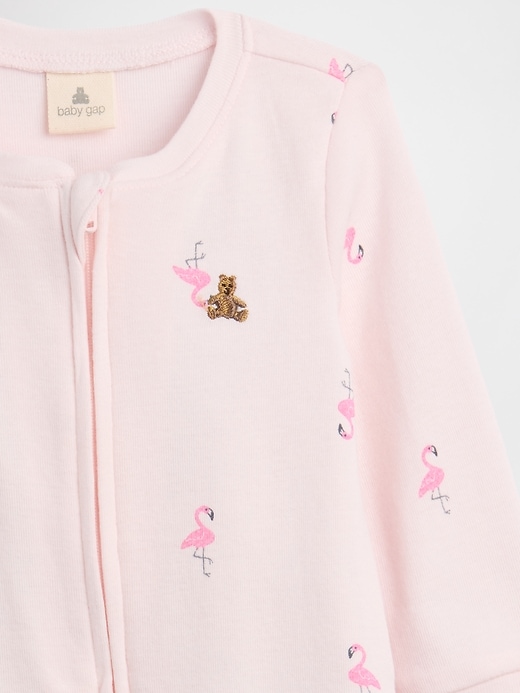 Image number 3 showing, Baby Print Two-Way Zip One-Piece