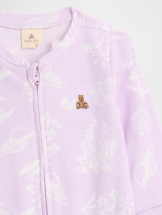 Image number 3 showing, Baby Print Two-Way Zip One-Piece