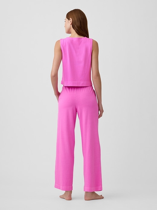 Image number 2 showing, Heavyweight Pull-On Wide-Leg Crop Pants