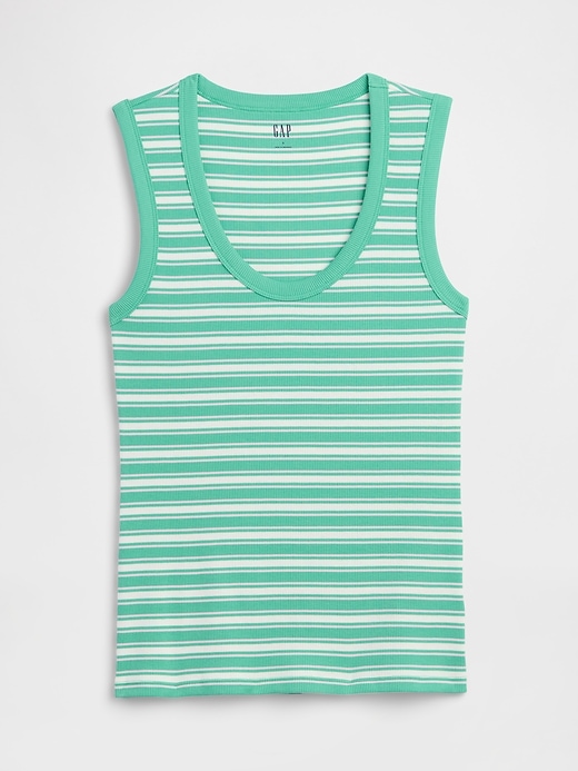Image number 5 showing, Ribbed Scoopneck Tank Top