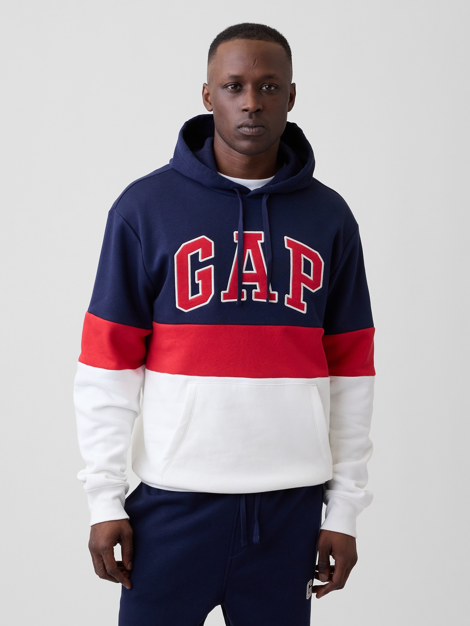 Adult Relaxed Gap Logo Colorblock Hoodie