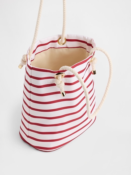 Image number 3 showing, Stripe Nylon Bucket Bag
