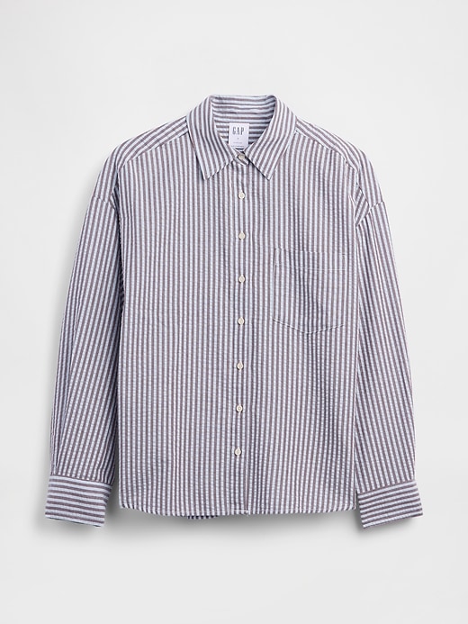 Image number 5 showing, Oversized Shirt in Seersucker