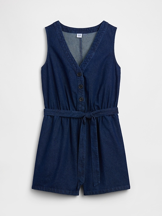 Image number 4 showing, Denim Button-Front Romper
