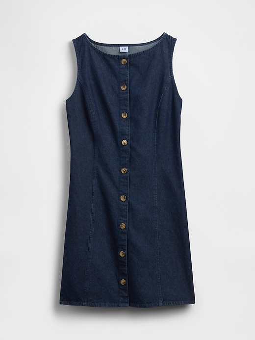 Image number 4 showing, Boatneck Button-Front Mini Dress