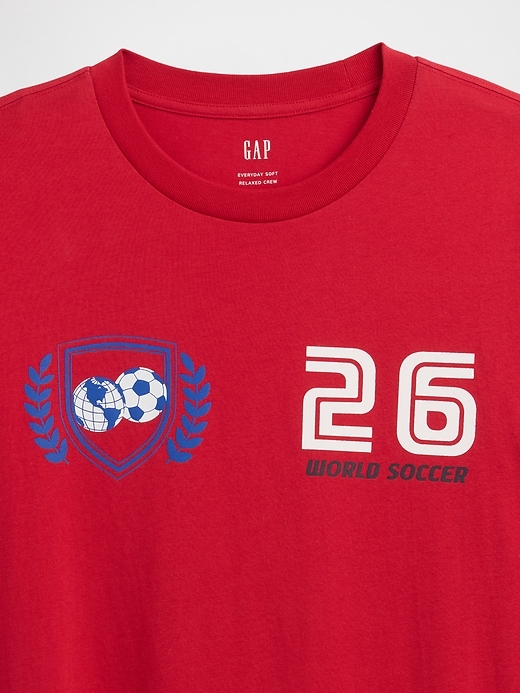 Image number 4 showing, Everyday Soft Relaxed Soccer Graphic T-Shirt
