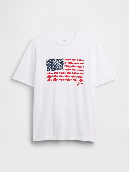 Image number 5 showing, Everyday Soft Relaxed Americana Graphic T-Shirt