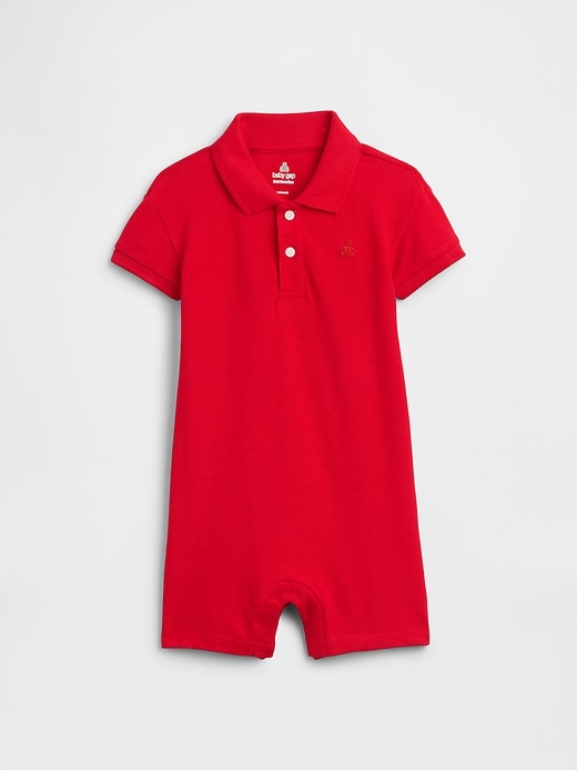 Image number 1 showing, Baby Brannan Bear Polo Romper
