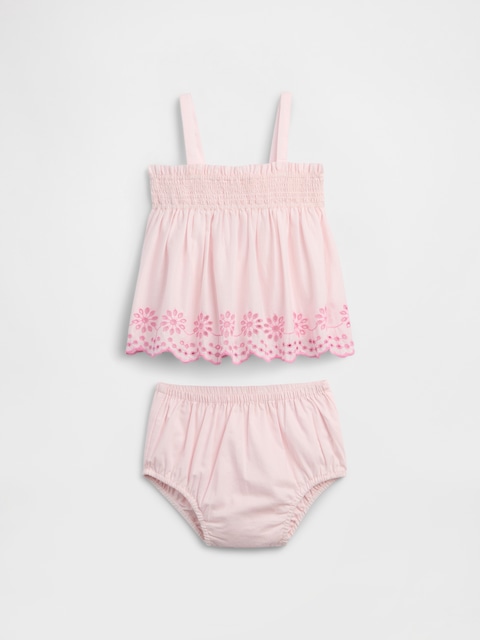 Baby Eyelet Two-Piece Outfit Set