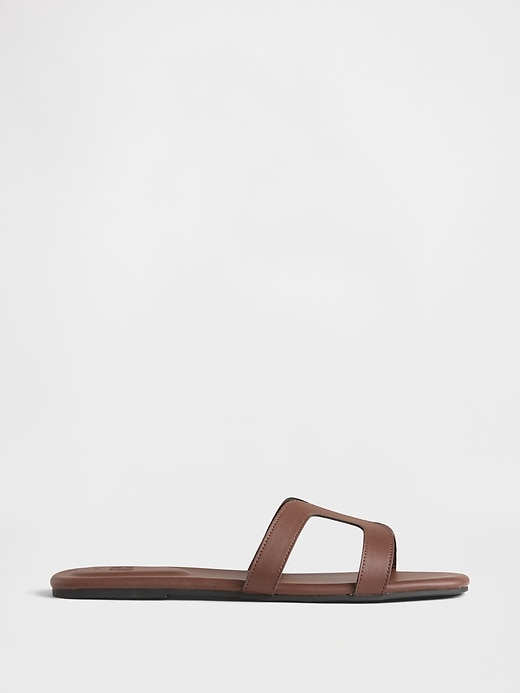 Image number 1 showing, Vegan-Leather Flip Flops