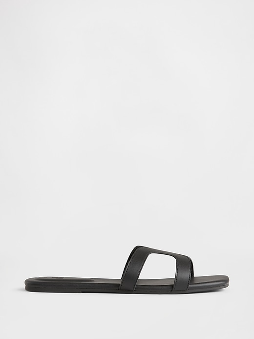 Image number 1 showing, Vegan-Leather Flip Flops