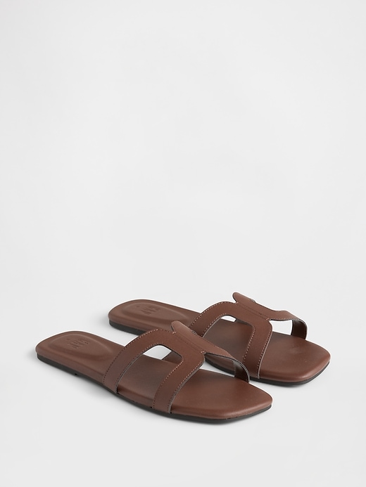 Image number 2 showing, Vegan-Leather Flip Flops