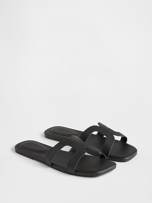 Image number 2 showing, Vegan-Leather Flip Flops