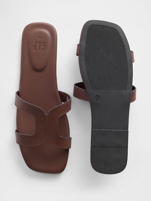 Image number 3 showing, Vegan-Leather Flip Flops