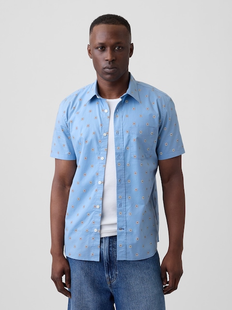 Stretch Poplin Shirt in Standard Fit
