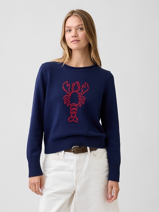 Image number 1 showing, Rollneck Intarsia Sweater
