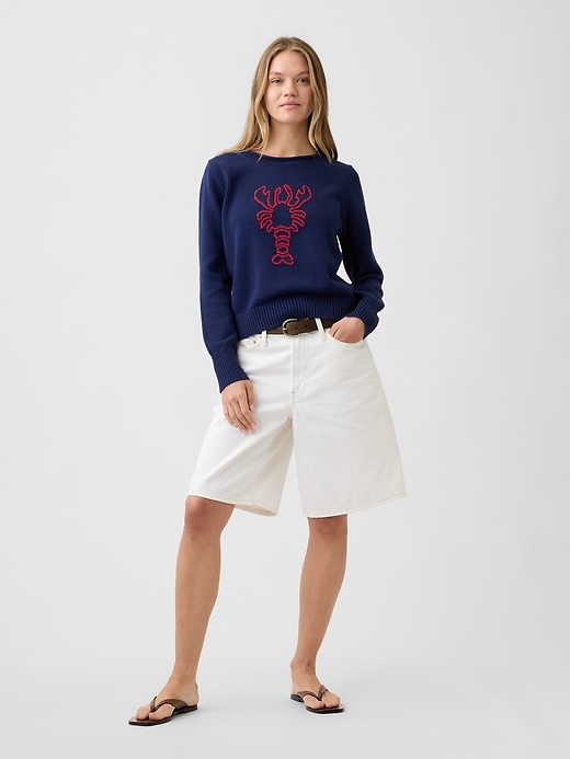 Image number 3 showing, Rollneck Intarsia Sweater