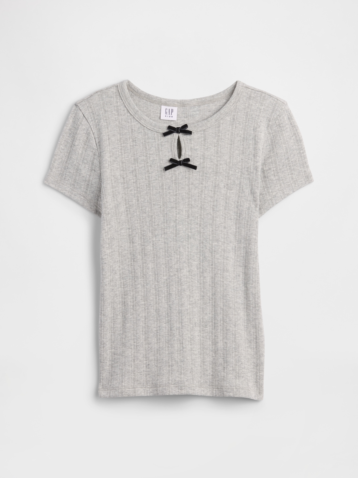 Kids Pointelle Keyhole T-Shirt