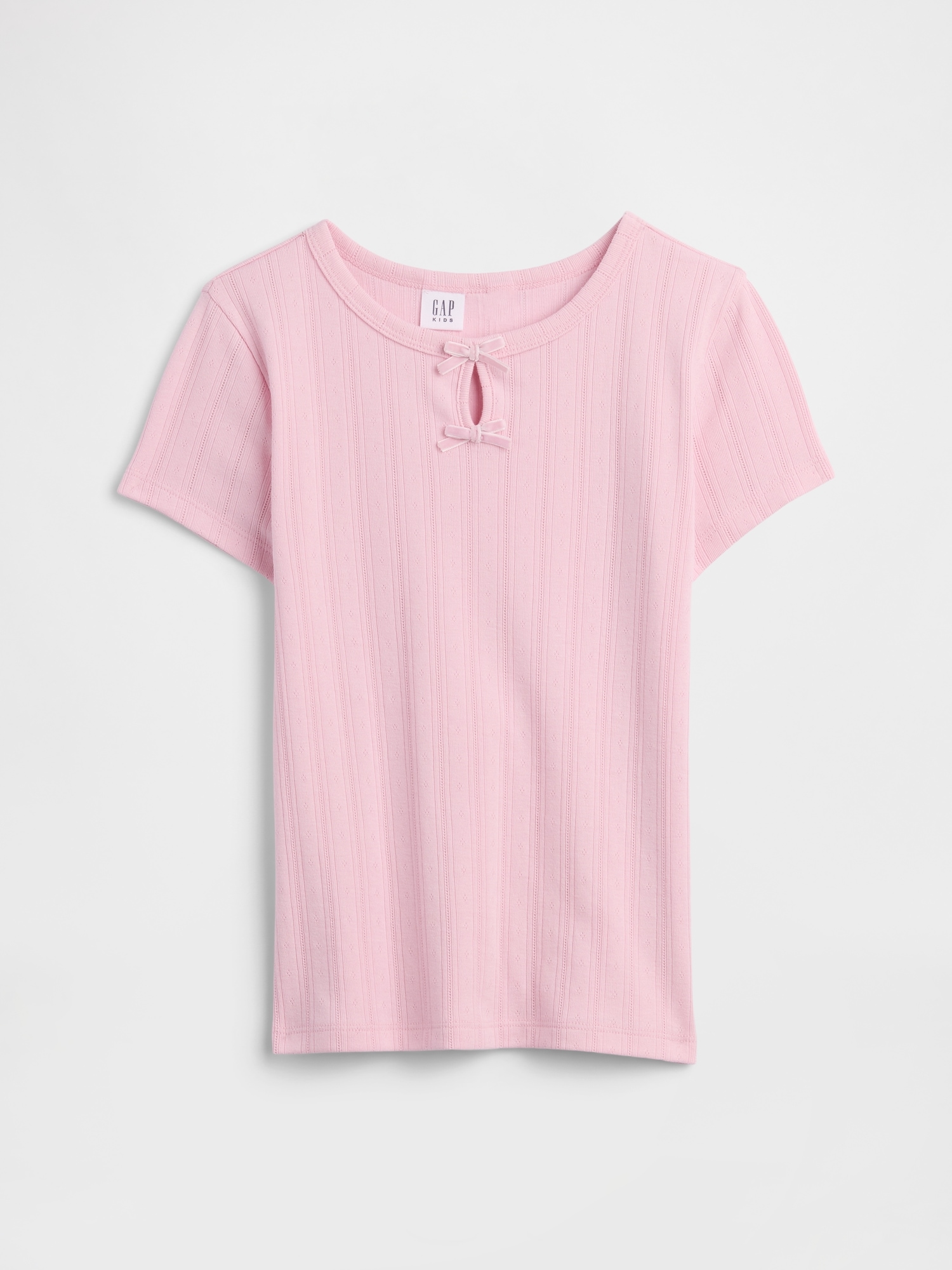 Kids Pointelle Keyhole T-Shirt