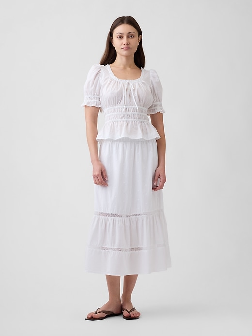 Image number 3 showing, Smocked Puff Sleeve Top