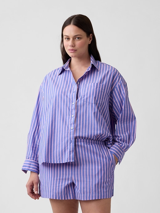 Image number 5 showing, Relaxed Pull-On Poplin Shorts
