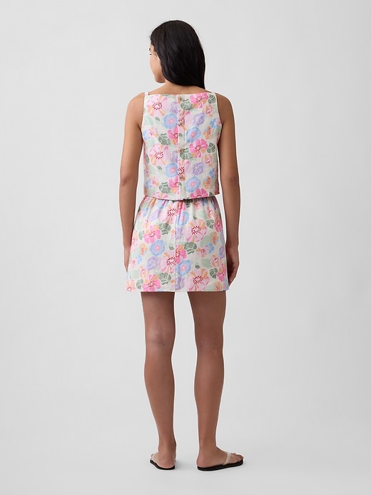 Image number 2 showing, Linen-Blend Pull-On Mini Skirt