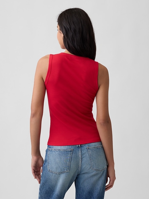Image number 2 showing, Ribbed Henley Tank Top