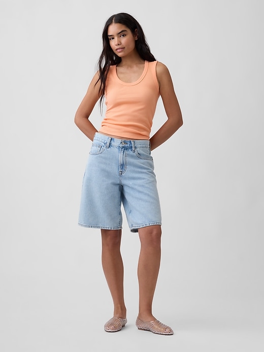 Image number 3 showing, Ribbed Scoopneck Tank Top