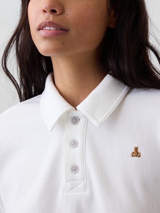 Relaxed Cropped Polo Sweatshirt | Gap Factory