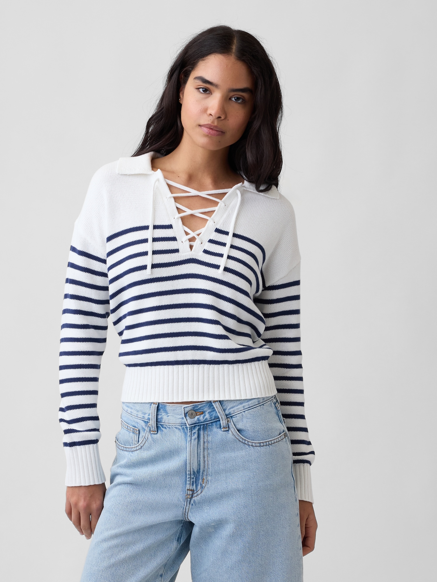 Relaxed Collared Sweater