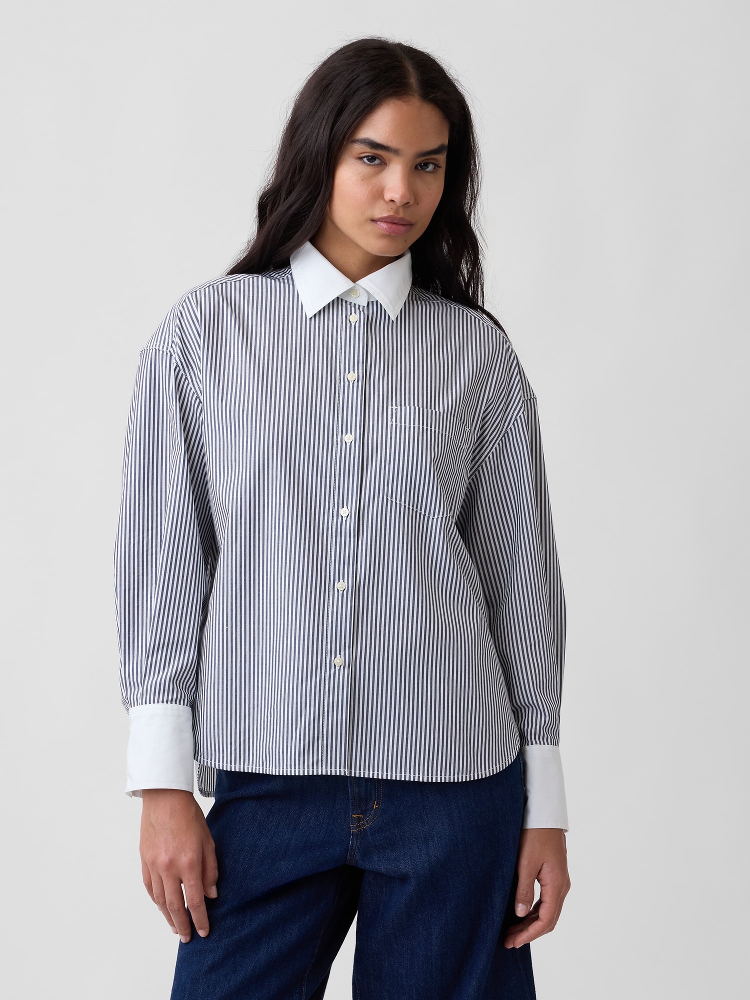 Oversized Shirt in Poplin