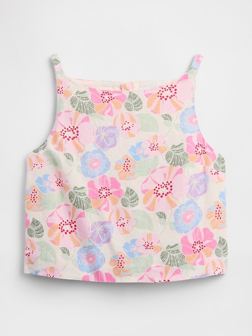 Image number 5 showing, Linen-Blend Apron Top