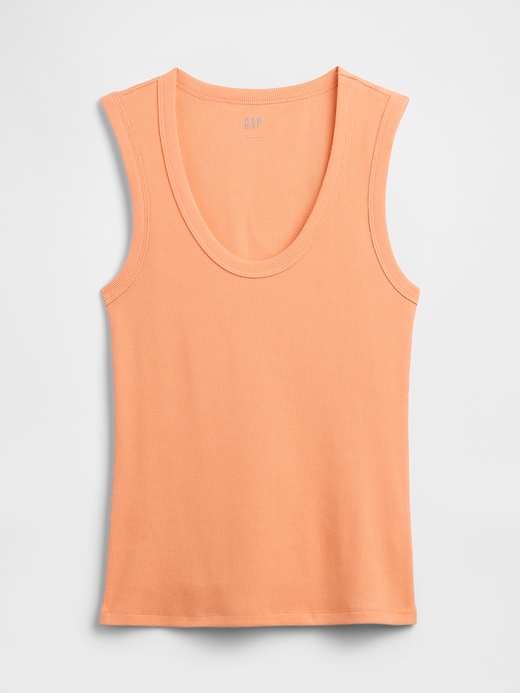 Image number 5 showing, Ribbed Scoopneck Tank Top