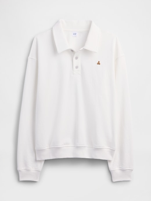Relaxed Cropped Polo Sweatshirt | Gap Factory