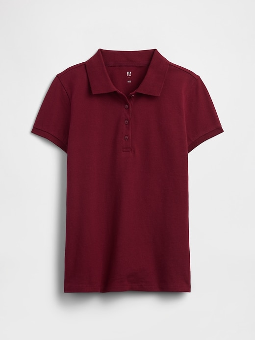 Image number 1 showing, Kids Uniform Stretch Pique Polo Shirt